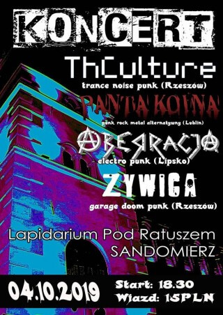 Concert THCulture, Aberracja, Panta Koina, Żywica - Sandomierz - Lapidarium - 04.10.2019