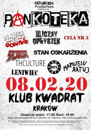 THCulture concert on PANKOTEKA 2020 - Kraków, club Kwadrat - 08.02.2020